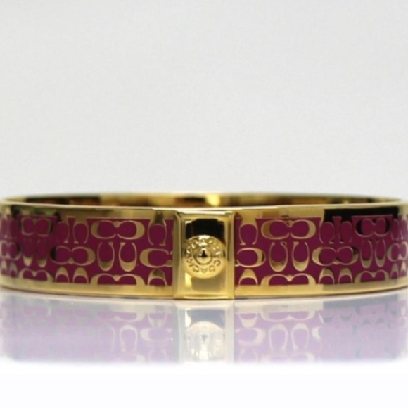 Coach Signature pink and gold bangle - Picture 2 of 7